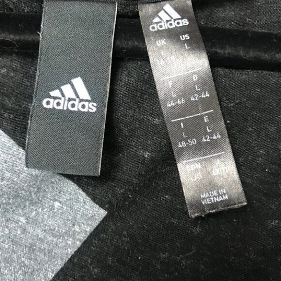 ADIDAS Black Marbled T-Shirt Size L - Picture 5 of 6